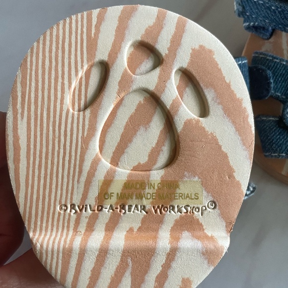 BUILD A BEAR WORKSHOP DENIM BUCKLE SANDALS - Picture 6 of 6